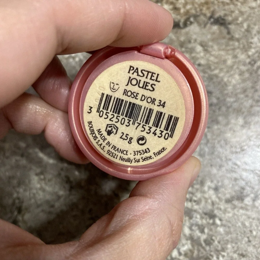 BOURJOIS Visage Pastel Joues Blusher #34 ROSE D'OR .08 oz Rare blush
